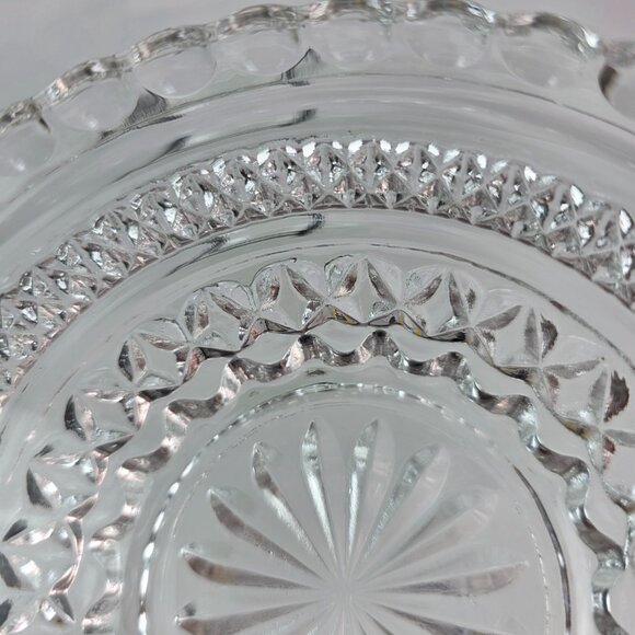 FIVE Vintage Anchor Hocking Wexford Fruit Bowls Diamond Cut Glass Design - Picture 7 of 15